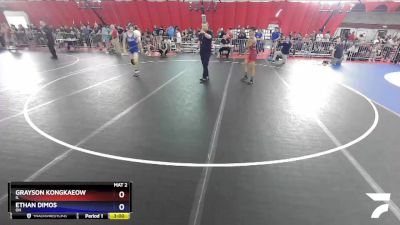 106 lbs Semifinal - Grayson Kongkaeow, IL vs Ethan Dimos, OH