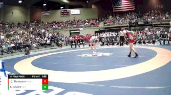 1A 150 lbs 1st Place Match - Quaid Thompson, Milford vs Kade Severe, Piute