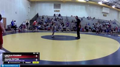 45 lbs Quarterfinal - Lincoln Foudray, Indiana vs Mason Payton, Perry Meridian Wrestling Club