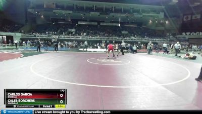 170 lbs Semifinal - Carlos Garcia, Oakdale vs Caleb Borchers, Vacaville