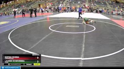 85 lbs Semifinal - Lauren Echeverria, COWA vs Sophia Rivera, Cornerstone