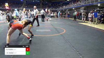 100 lbs Round Of 16 - Alyssa Publik, North Pocono vs Amelia Cobbs, North Allegheny