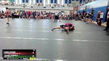 132 lbs Round 3 (4 Team) - Chris Moore, Palm Harbor Wrestling vs Zavier Portela, Dark Knights