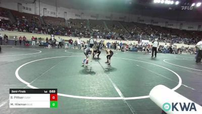 46 lbs Semifinal - Bryton Pittser, Cushing Tigers vs Mason Hileman, Blue Devil Wrestling