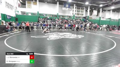 108 lbs Consi Of 16 #2 - Jack Borowiec, Monsignor Farrell vs Gabe Simpson, Minisink Valley