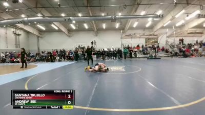 120 lbs Cons. Round 5 - Santana Trujillo, Cheyenne South vs Andrew Isek, St. Mary`s