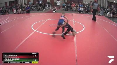 50 lbs Semis & 1st Wrestleback (8 Team) - Camila Ramirez, Untouchables vs Jett Cavazos, Backyard Brawlers