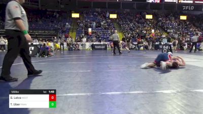 120 lbs Round Of 16 - Grayson Leiva, West York Area vs Travis Uber, Franklin