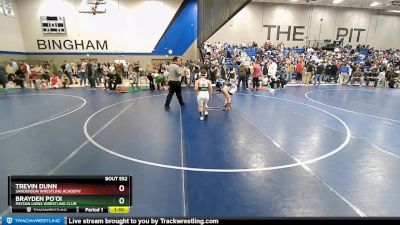 105 lbs Quarterfinal - Trevin Dunn, Sanderson Wrestling Academy vs Brayden Po`oi, Payson Lions Wrestling Club