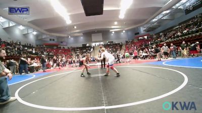 110 lbs 3rd Place - Aubrey Gomez, Tulsa Blue T Panthers vs Miles Allen, Barnsdall Youth Wrestling