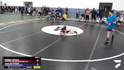 100 lbs Final - Korra Lepule, Soldotna Whalers Wrestling Club vs Maylee Myers, Pioneer Grappling Academy