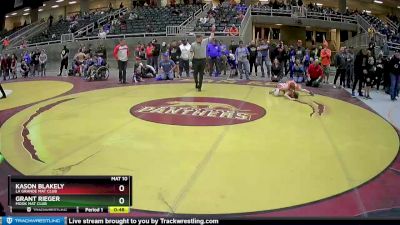 98 lbs Cons. Round 5 - Grant Rieger, MOOK MAT CLUB vs Kason Blakely, La Grande Mat Club