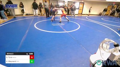 105 lbs Rr Rnd 3 - Gunner Tyre, Wagoner Takedown Club vs Knox Maynard, Claremore Wrestling Club