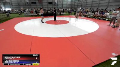 132 lbs Round 2 (8 Team) - Spencer Mosier, Kansas Red vs Levi Richmond, Pennsylvania Red