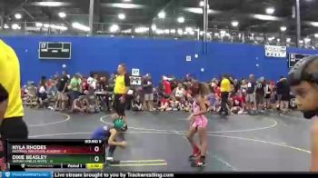53 lbs Round 5 (6 Team) - Nyla Rhodes, Hastings Wrestling Academy vs Dixie Beasley, Untouchables White