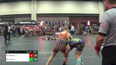 117 lbs Round 5 (6 Team) - Andrew Nowak, Panhandle All-Stars vs MaKayla Hunt, Ares