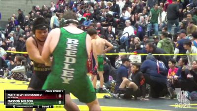 250 lbs Cons. Round 1 - Masson Nelson, KCUSD Reedley Wrestling vs Matthew Hernandez, Richgrove