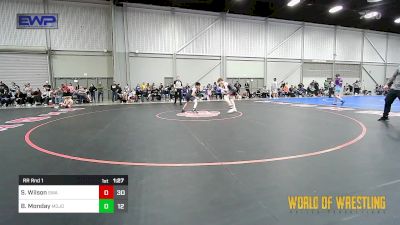 96 lbs Rr Rnd 1 - SJ Wilson, Shelton Wrestling Academy 12U vs Brilan Monday, MOJO 12u