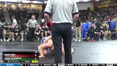 285 lbs 5th & 7th Place - Derek Hilsenbeck, 5-Wapsie Valley vs Grant Brix, 7-Logan-Magnolia