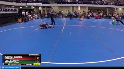 60 lbs Quarterfinal - Evelynn Burgess, Chippewa Elite vs Lola Barrett, Saint James Cyclones