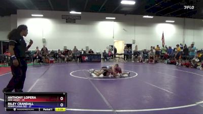 77 lbs 4th Wrestleback (16 Team) - Anthony Lopera, New Jersey vs Riley Crandall, Pennsylvania Red