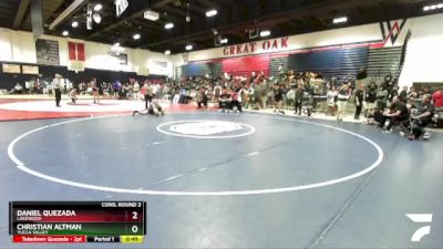 150 lbs Cons. Round 2 - Christian Altman, Yucca Valley vs Daniel Quezada, Lakewood