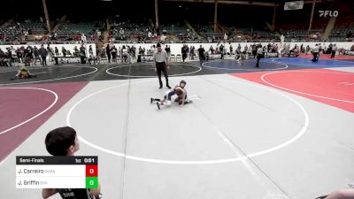 54 lbs Semifinal - Jordan Carreiro, Duran Elite vs Jackson Griffin, Division Bell Wrestling