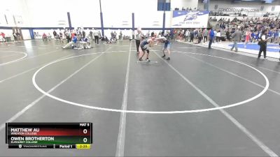 125 lbs Cons. Round 1 - Matthew Au, Wheaton College vs Owen Brotherton, Elmhurst College