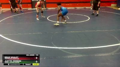 170 lbs Cons. Semi - Austyn Johnson, Minion Training Center vs Briar Whaley, Crossroads Wrestling