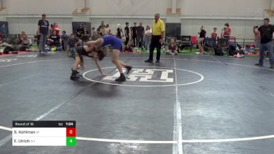 120-S lbs Round Of 16 - Scott Kohlman, MI vs Evan Ulrich, WV