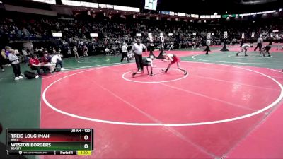 120 lbs Quarterfinal - Weston Borgers, BEAST1 vs Treig Loughman, NRK1