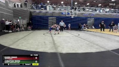 75/80 5th Place Match - Christian Snow, Emmett Wrestling Club vs Kasen Mingo, 208 Badgers