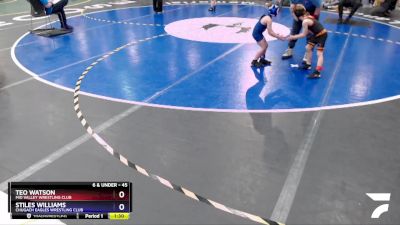 45 lbs Round 2 - Teo Watson, Mid Valley Wrestling Club vs Stiles Williams, Chugach Eagles Wrestling Club