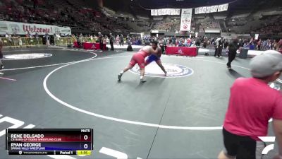 285 lbs 5th Place Match - Rene Delgado, CR Rams-LP Tigers Wrestling Club vs Ryan George, Spring Hills Wrestling