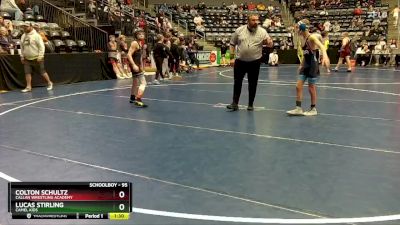 95 lbs Cons. Round 4 - Lucas Stirling, Camel Kids vs Colton Schultz, Callan Wrestling Academy