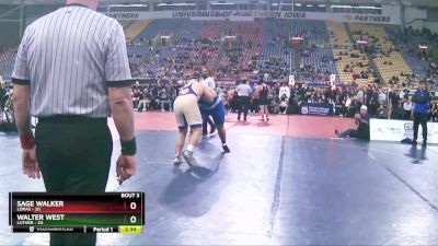 285 lbs Placement (4 Team) - Sage Walker, Loras vs Walter West, Luther