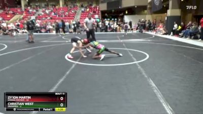 76 lbs Round 4 (6 Team) - Zy`ion Martin, Kansas Mayhem vs Christian West, $nowmen