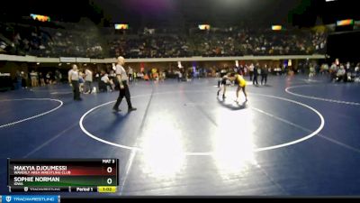 87 lbs Round 3 - Makyia Djoumessi, Waverly Area Wrestling Club vs Sophie Norman, Iowa