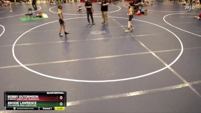 97 lbs Quarterfinal - Bobby Gutormson, Pursuit Wrestling Minnesota vs Brodie Lawrence, Stillwater Area Wrestling