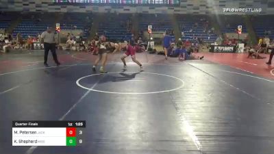 132 lbs Quarterfinal - Maxwell Petersen, Jacked Rabbits vs Korbin Shepherd, Missouri United