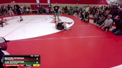 89-97 lbs Round 1 - Brayden Peterman, Top Notch WC vs Alex Baumgartner, Platte Valley Jr WC