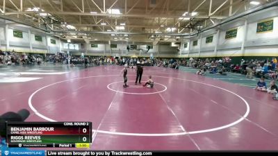 55 lbs Cons. Round 2 - Benjamin Barbour, Camel Kids Wrestling vs Riggs Reeves, Governor Wrestling