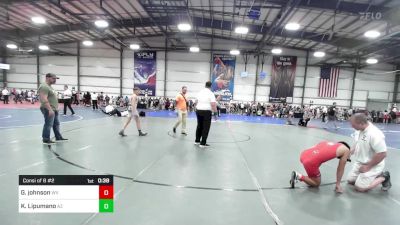 113 lbs Consi Of 8 #2 - Khel Lipumano, AZ vs Garrett Johnson, WV