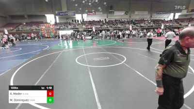 109 lbs Quarterfinal - Anthony Meder, Alamosa vs Matthew Dominguez, Farmers WC