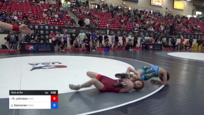 80 kg Rnd Of 64 - Riley Johnson, MWC Wrestling Academy vs James Keinonen, Oregon