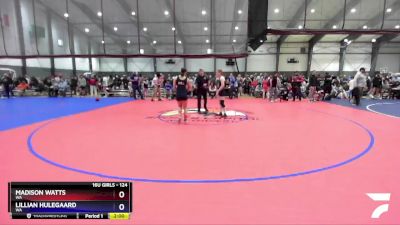 124 lbs Quarterfinal - Madison Watts, WA vs Lillian Hulegaard, WA