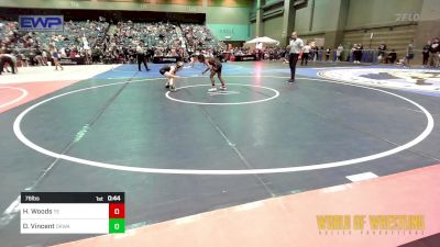 76 lbs Quarterfinal - Heavyn Woods, Takedown Elite vs Devyn Vincent, OKWA