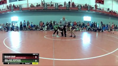 102 lbs Cons. Round 2 - Ireland Simpson, Invicta Wrestling Academy vs Bhaar Riar, Franklin Central Wrestling Club