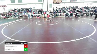 113 lbs Round Of 16 - Derek Marcolini, Milford vs Nate Katz, Longmeadow