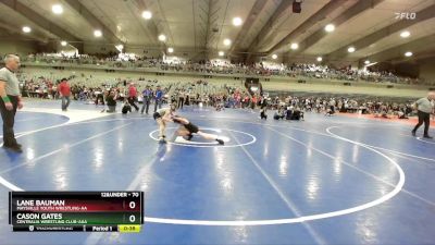 70 lbs Cons. Round 3 - Cason Gates, Centralia Wrestling Club-AAA vs Lane Bauman, Maysville Youth Wrestling-AA